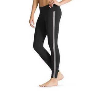 ATHLETA Small Black City Limits Chaturanga Side Stripe Yoga Run Leggings